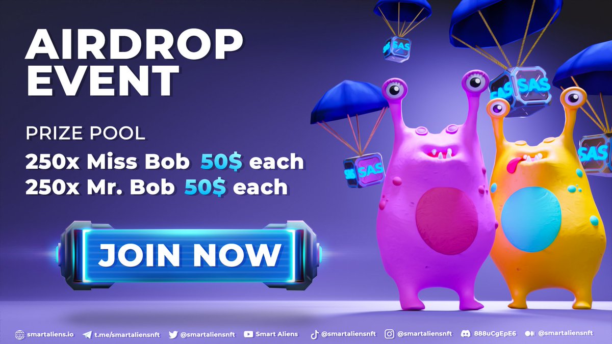 FREE Smart NFTs Coins In Smart Aliens Crypto Airdrop!